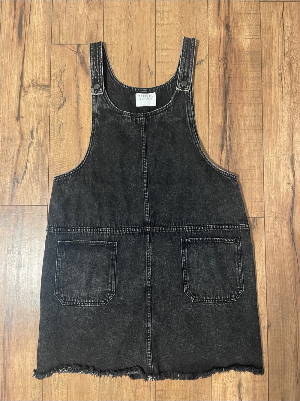 Tinseltown Black Washed Denim Jumper